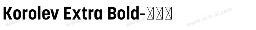 Korolev Extra Bold字体转换